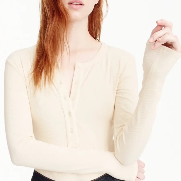 J. Crew Tops - 💎 4 for $25 💎 Women’s J. Crew Henley Ribbed Bodysuit